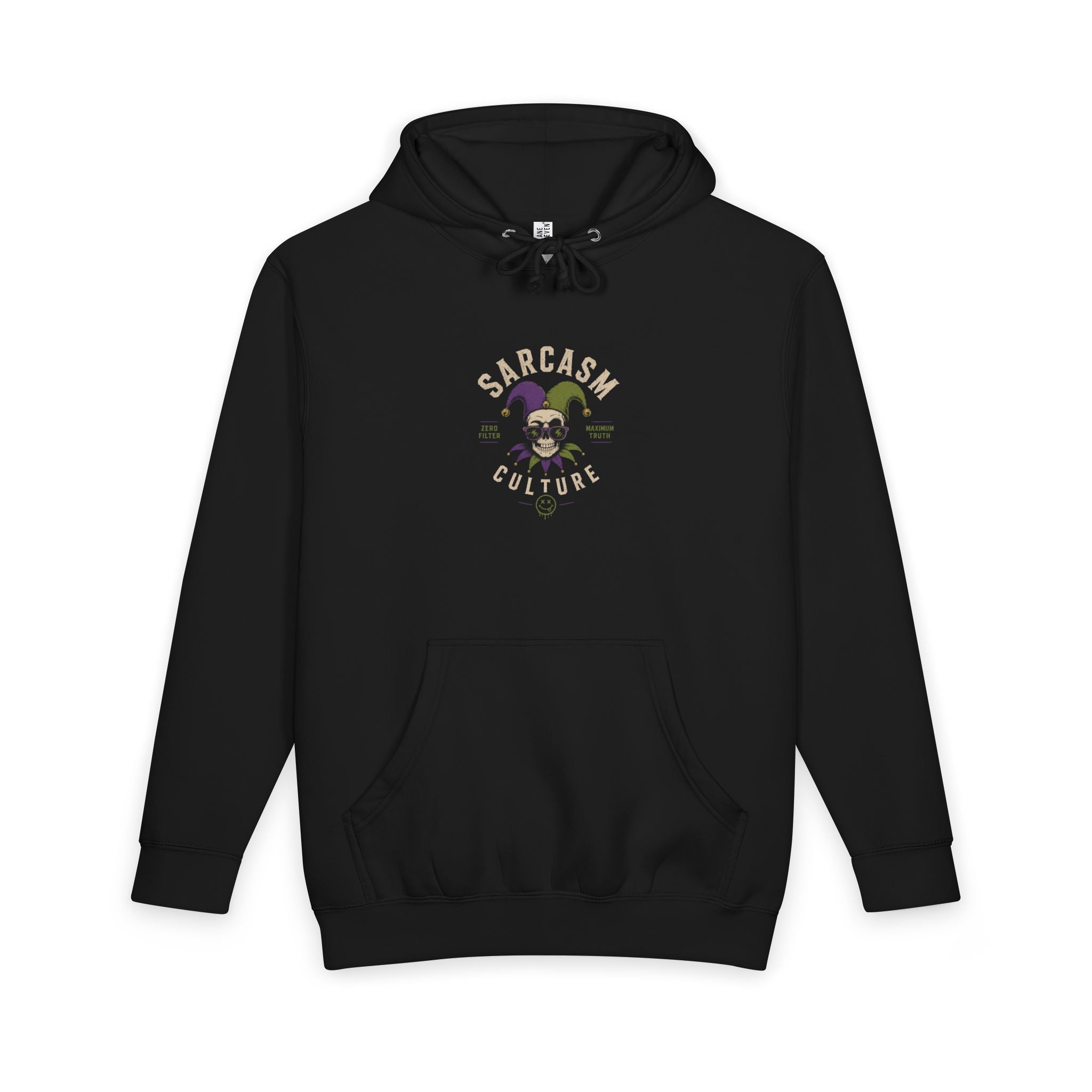 Jester Skull Hoodie - Dark Carnival Graphic Pullover (Back Print)