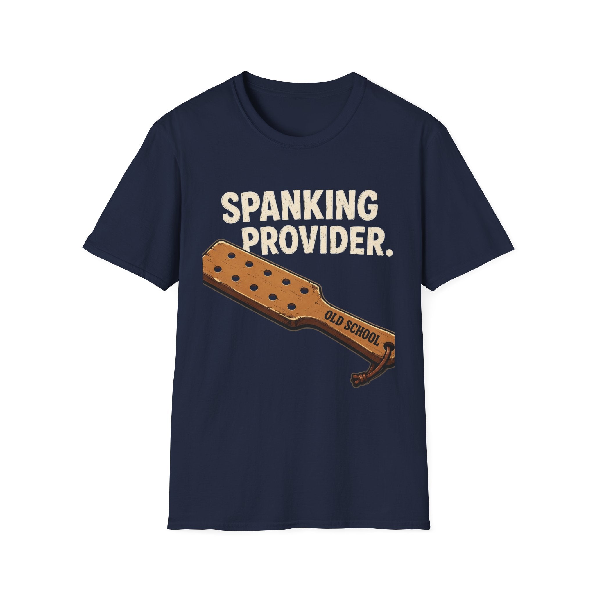 Spanking Provider T-Shirt — 'Old School' Paddle Graphic Funny Retro Tee