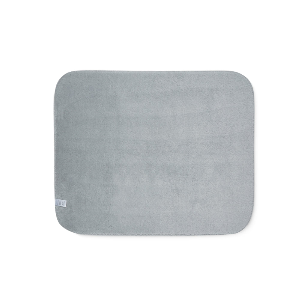 Sherpa Blanket — Cozy Black Throw with “A BLANKET” Arch Text