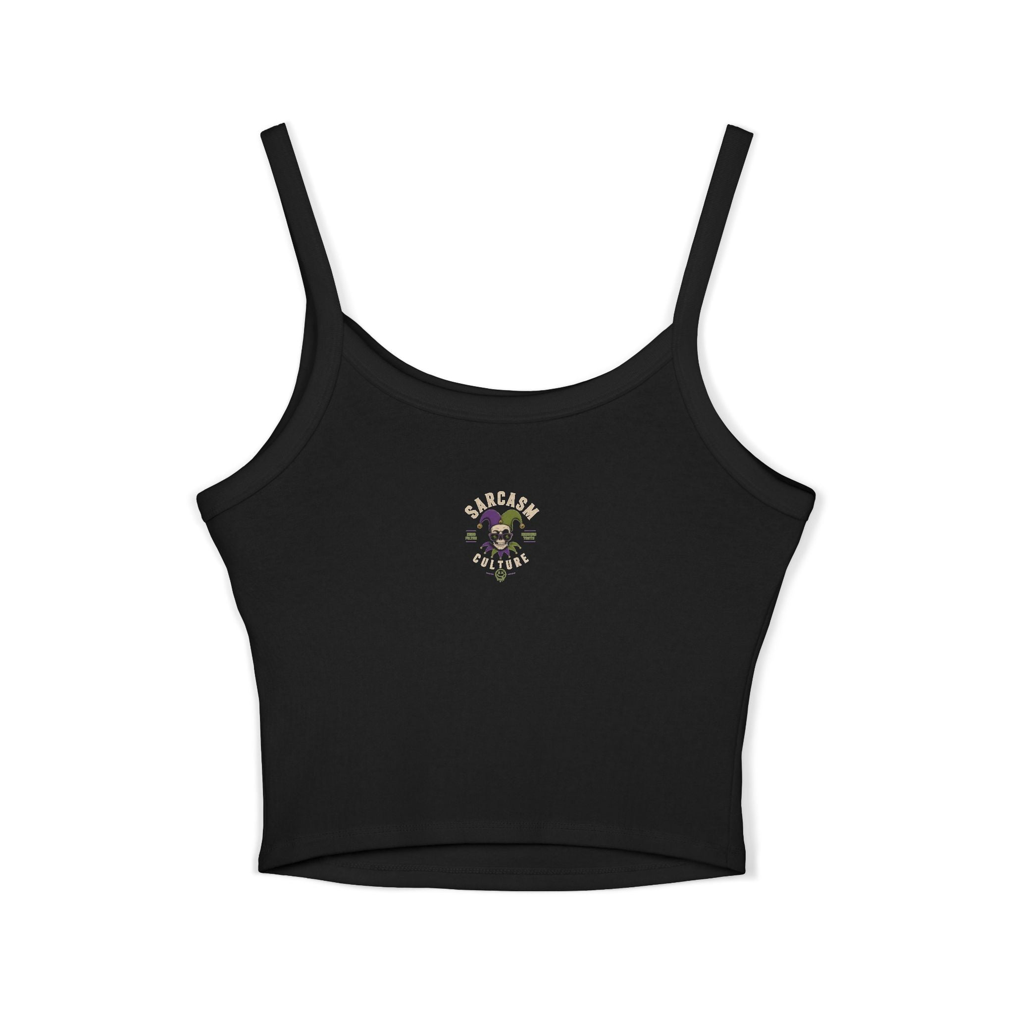 Jester Skull "How Stupid?!?" Spaghetti Strap Tank Top