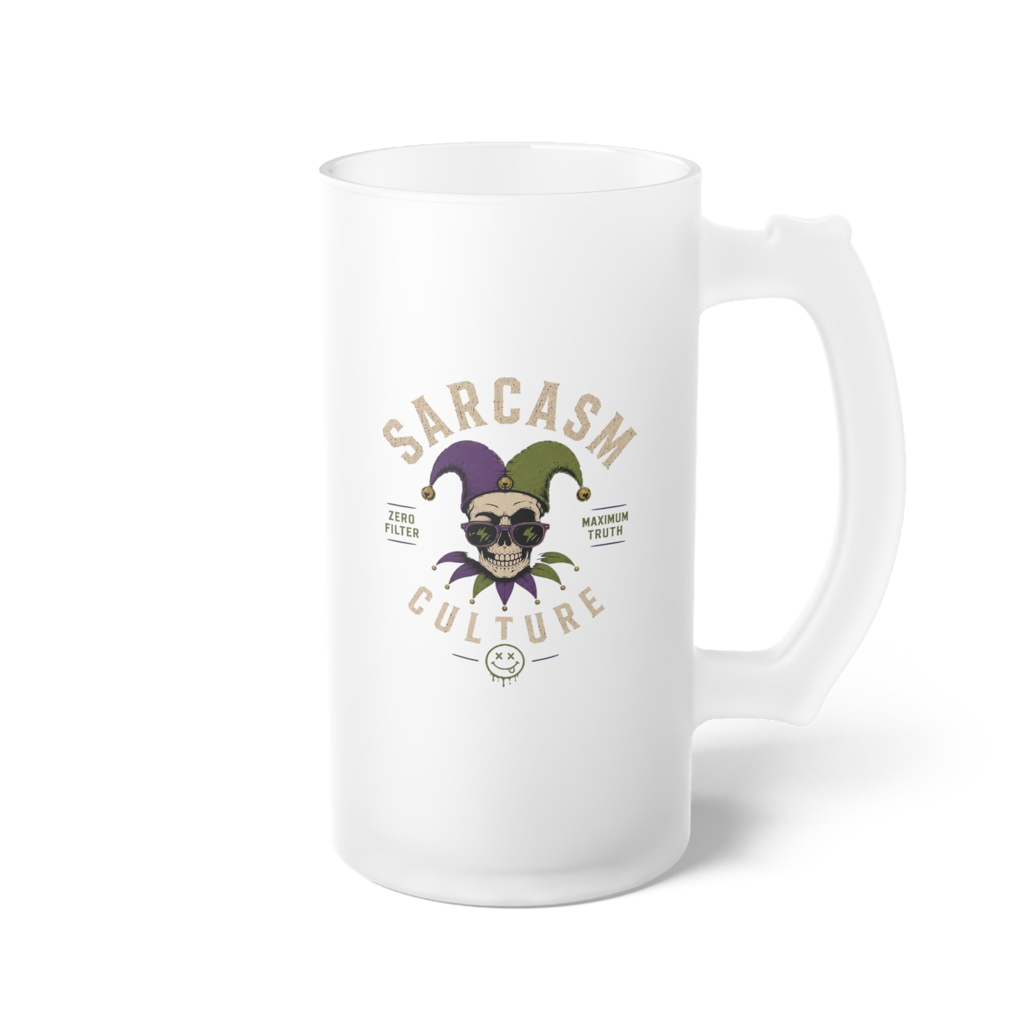 Frosted Glass Beer Mug — "Breeze Before Work Tomorrow" Novelty Pint Glass