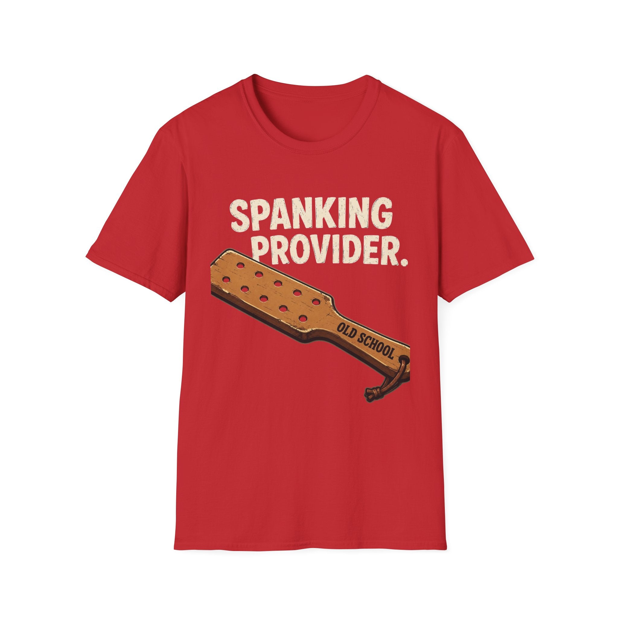 Spanking Provider T-Shirt — 'Old School' Paddle Graphic Funny Retro Tee