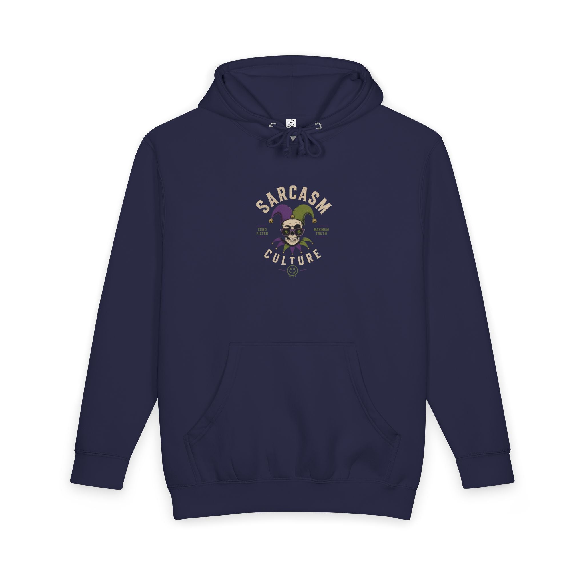Jester Skull Hoodie - Dark Carnival Graphic Pullover (Back Print)