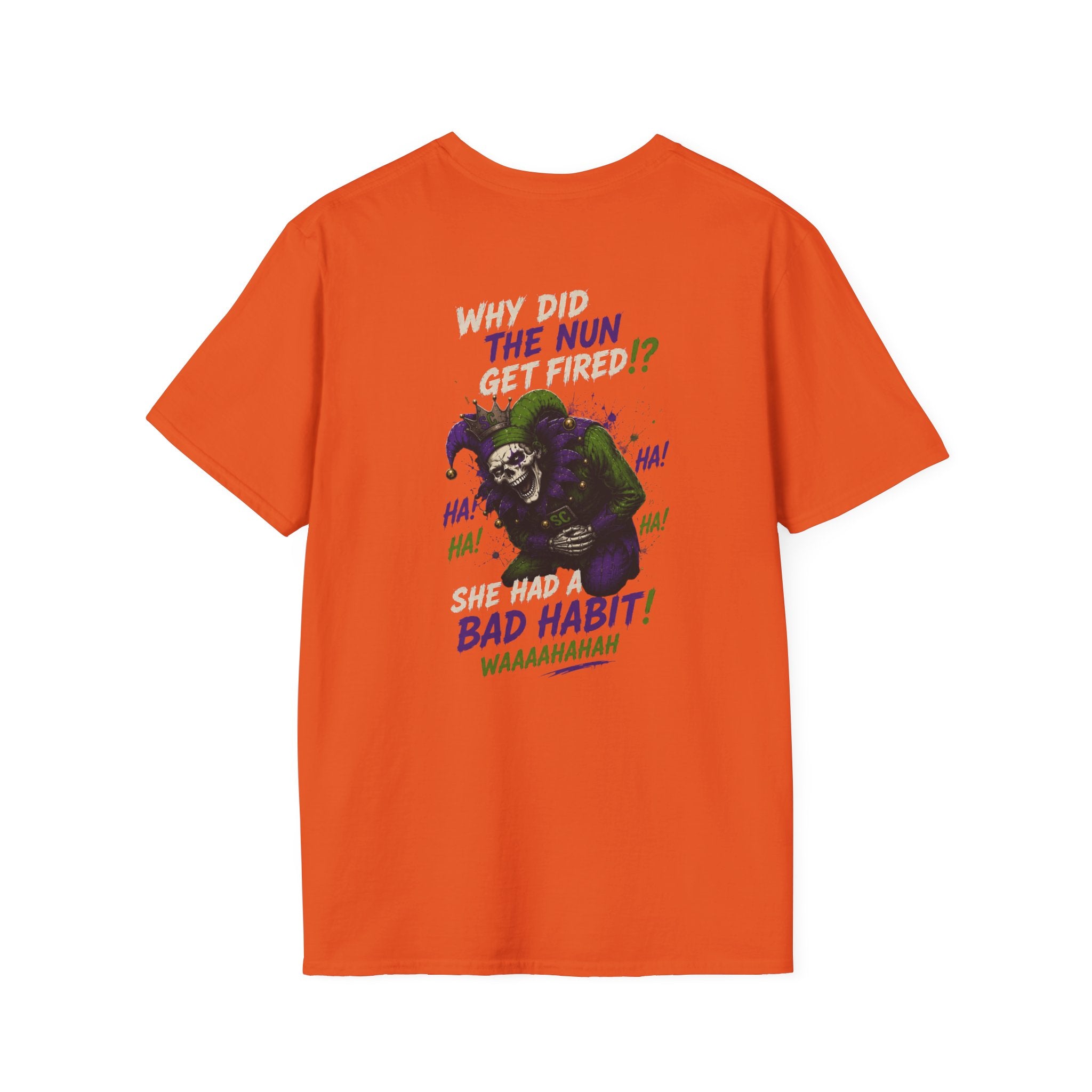 Why Did The Nun Get Fired? Graphic T-Shirt — Joker Villain Comic Art