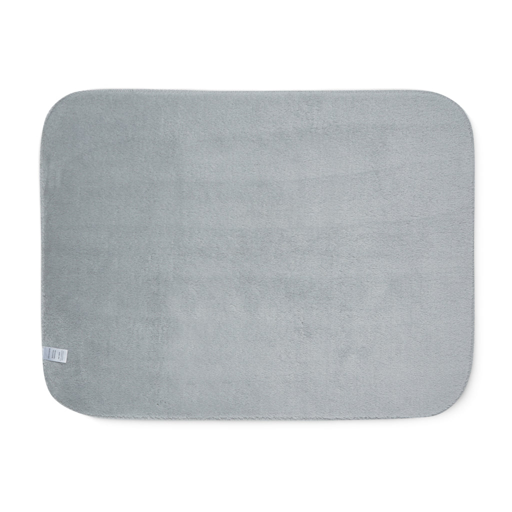 Sherpa Blanket — Cozy Black Throw with “A BLANKET” Arch Text