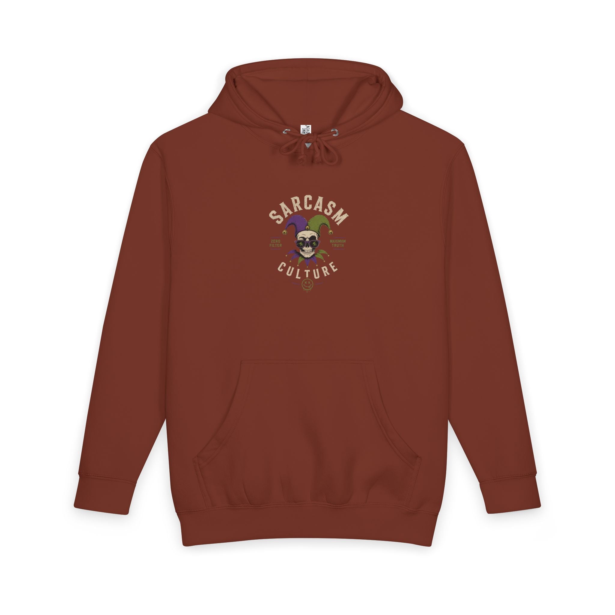 Jester Skull Hoodie - Dark Carnival Graphic Pullover (Back Print)