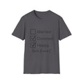 Divorced & Happy T-Shirt — 'Both B and C' Funny Checkbox Tee