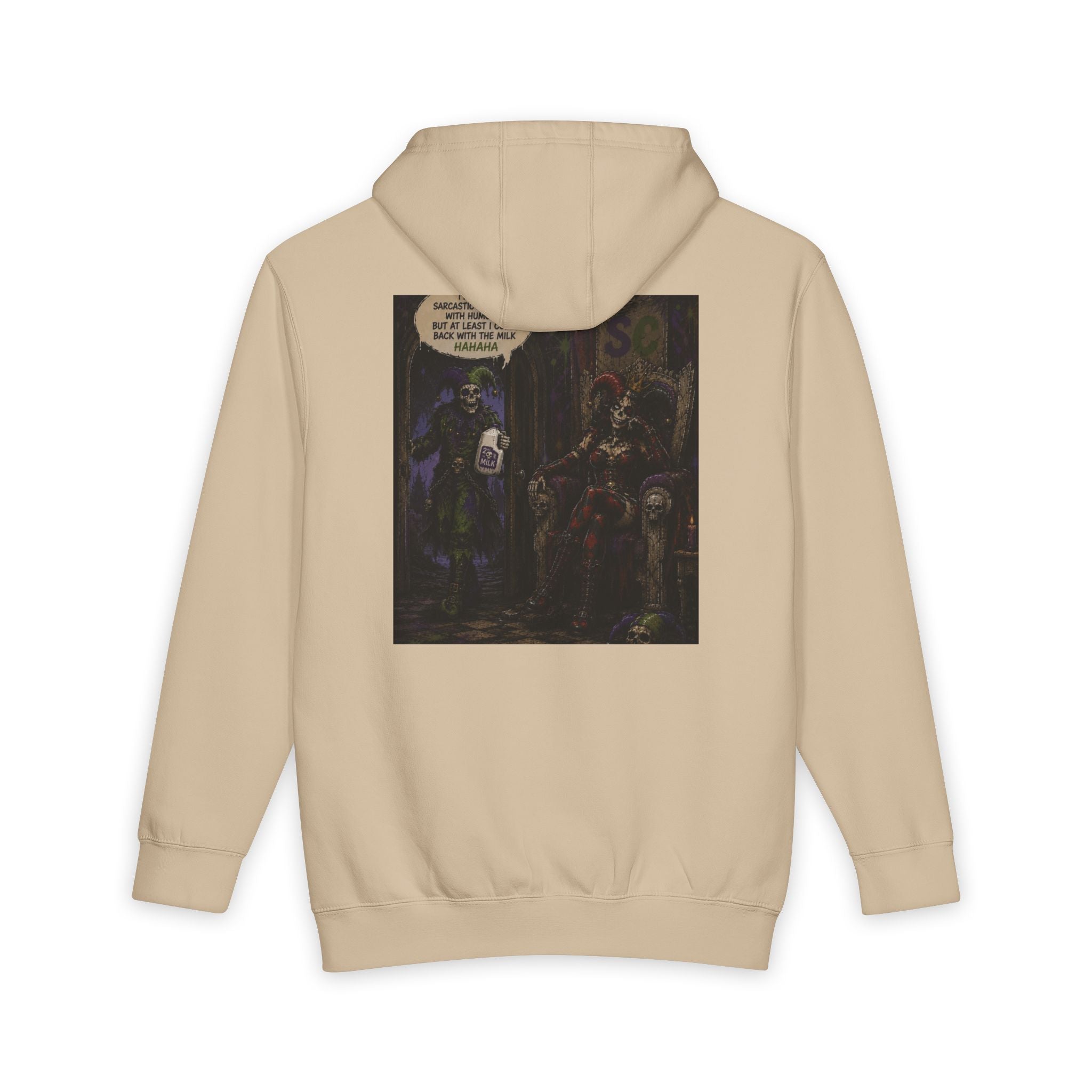 Jester Skull Hoodie - Dark Carnival Graphic Pullover (Back Print)