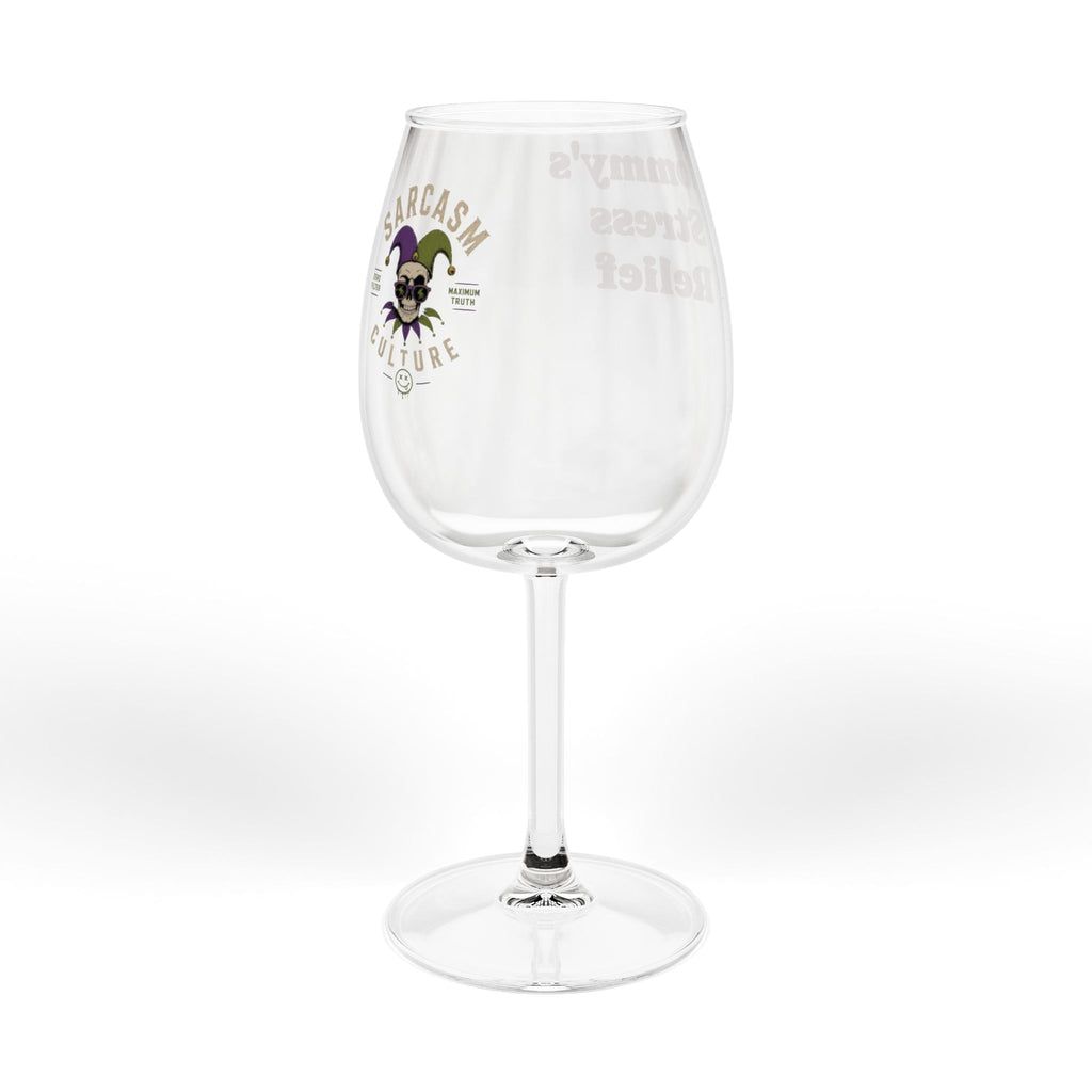 Wine Glass - "Mommy's Stress Relief" 12oz Stemmed Wine Glass, Funny Mom Gift