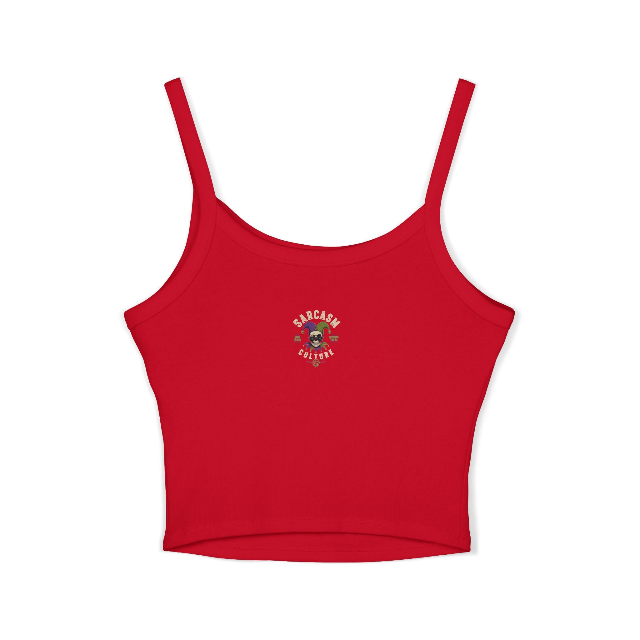 Jester Skull "How Stupid?!?" Spaghetti Strap Tank Top