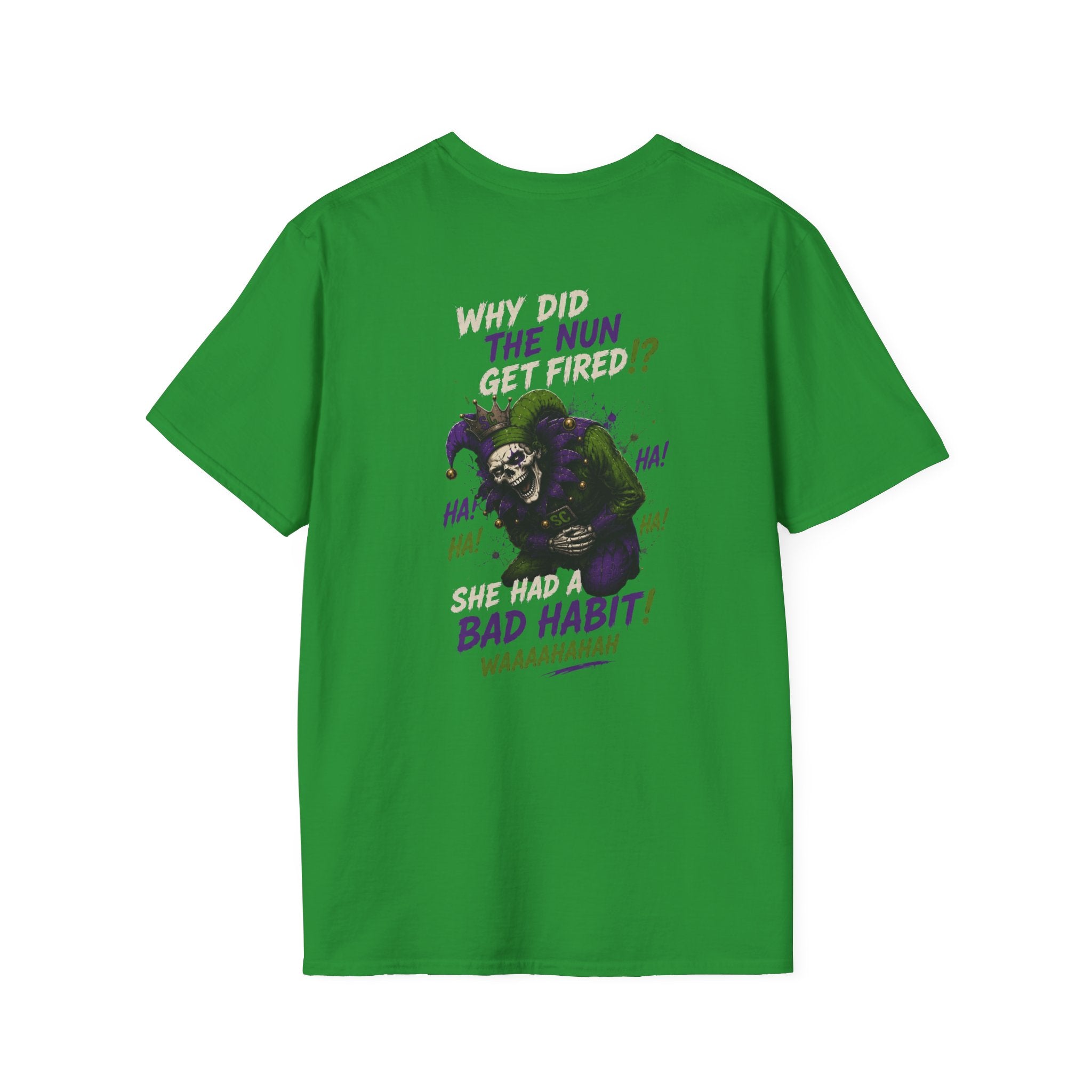 Why Did The Nun Get Fired? Graphic T-Shirt — Joker Villain Comic Art