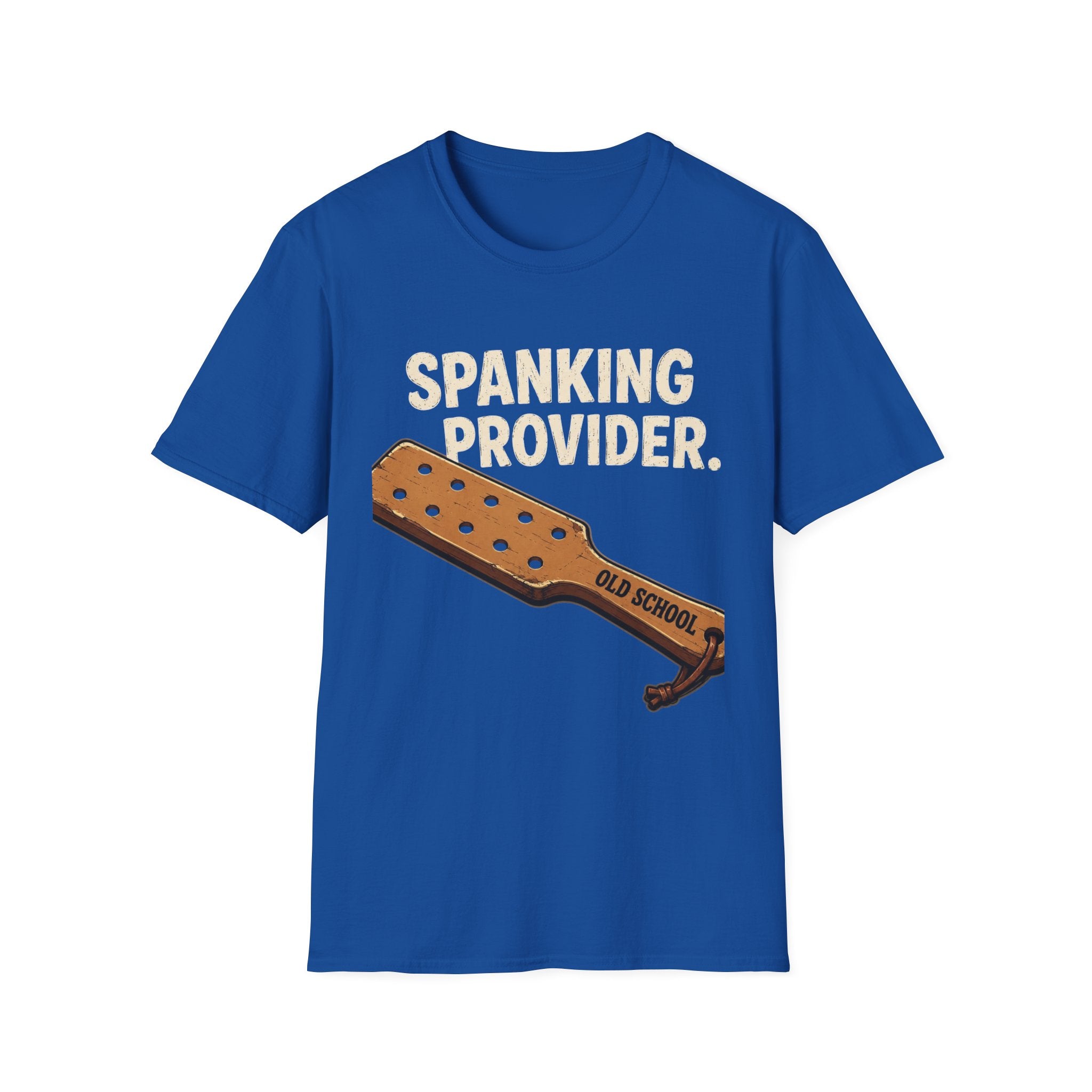 Spanking Provider T-Shirt — 'Old School' Paddle Graphic Funny Retro Tee