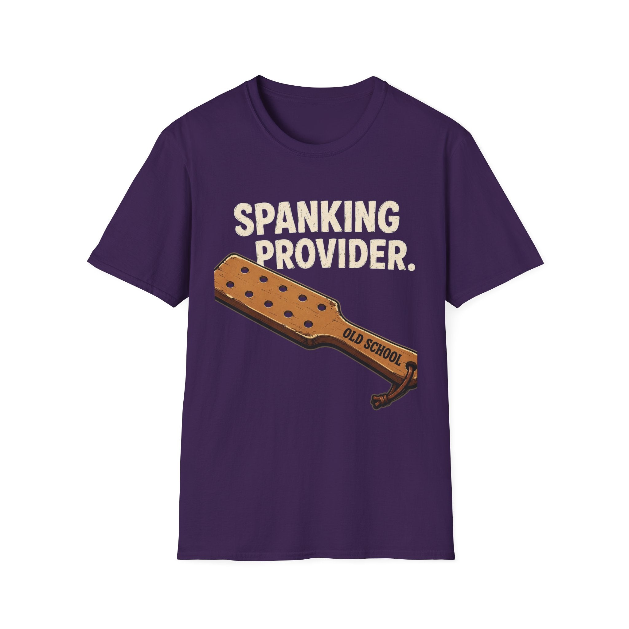 Spanking Provider T-Shirt — 'Old School' Paddle Graphic Funny Retro Tee
