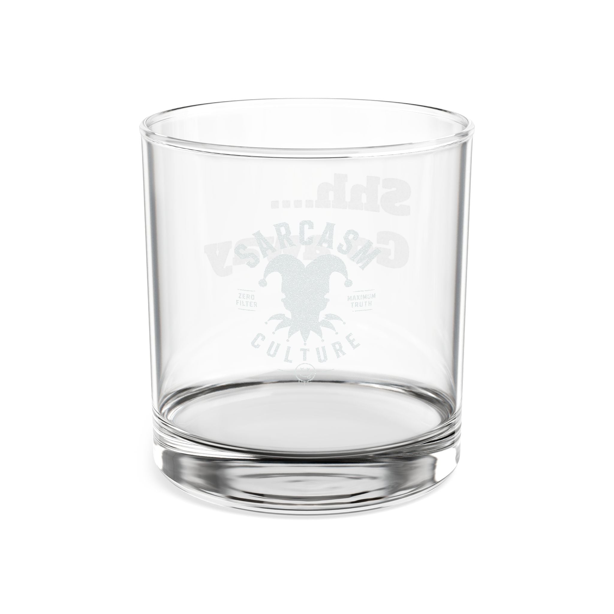 Engraved 10oz Rocks Glass - "Shh... Go Away" Sarcasm Whiskey Tumbler