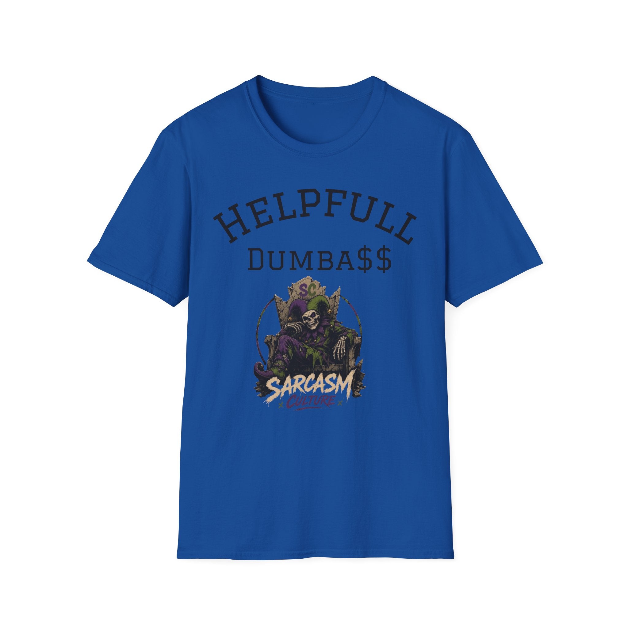 Helpful Dumbass Graphic Tee — Edgy Streetwear T-Shirt with Monster Illustration