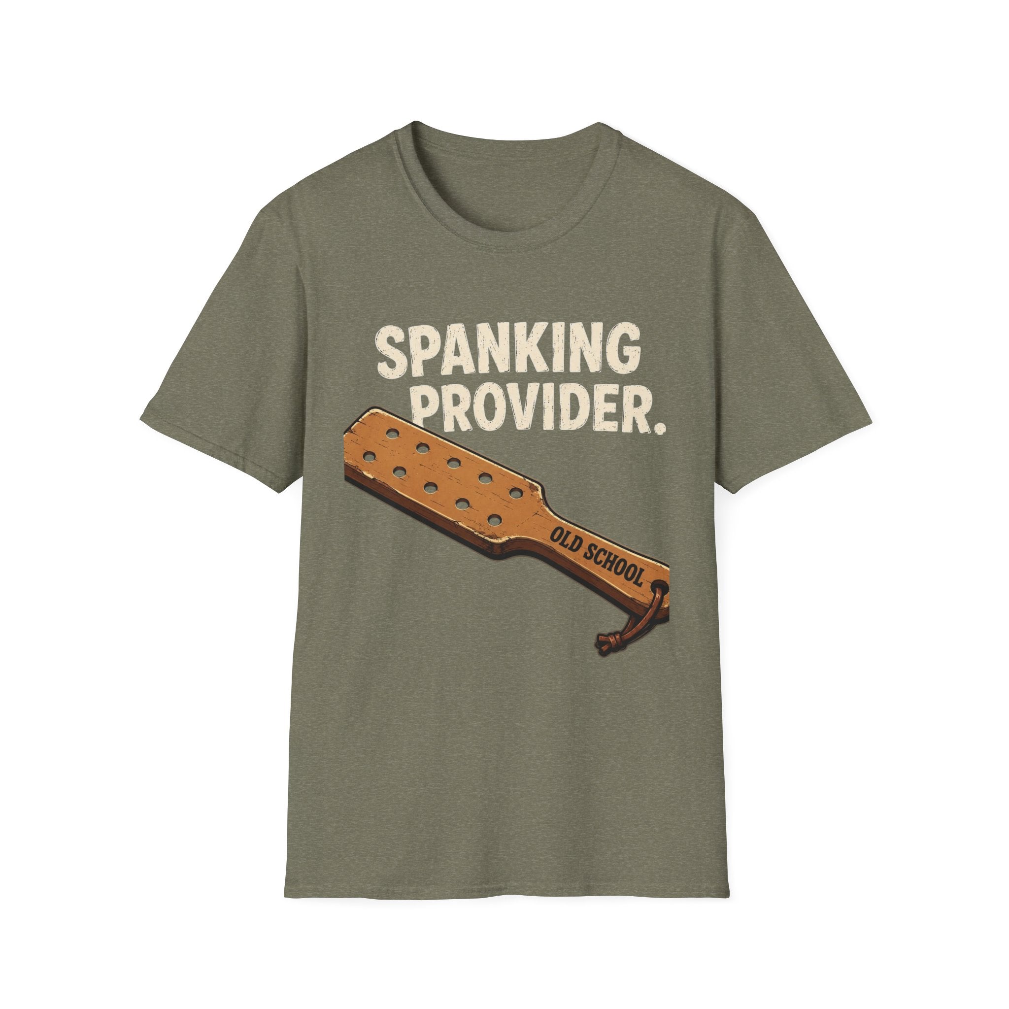 Spanking Provider T-Shirt — 'Old School' Paddle Graphic Funny Retro Tee
