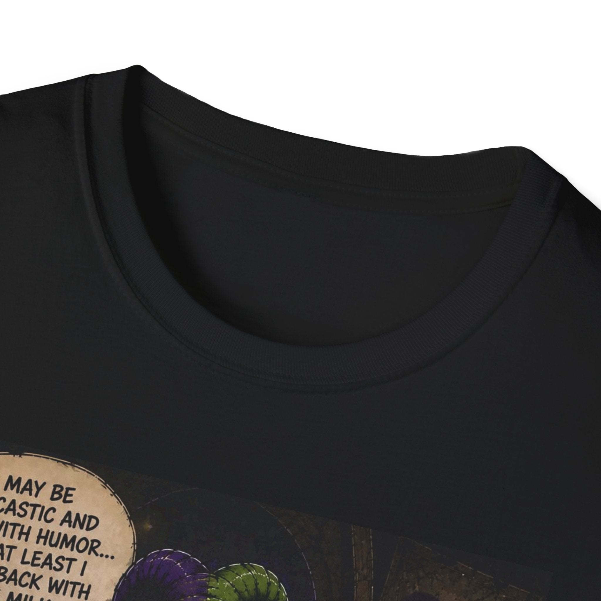 Skeleton with Milk Jug Graphic T-Shirt — 'I Love It When My Bones Pop' Goth Halloween Tee