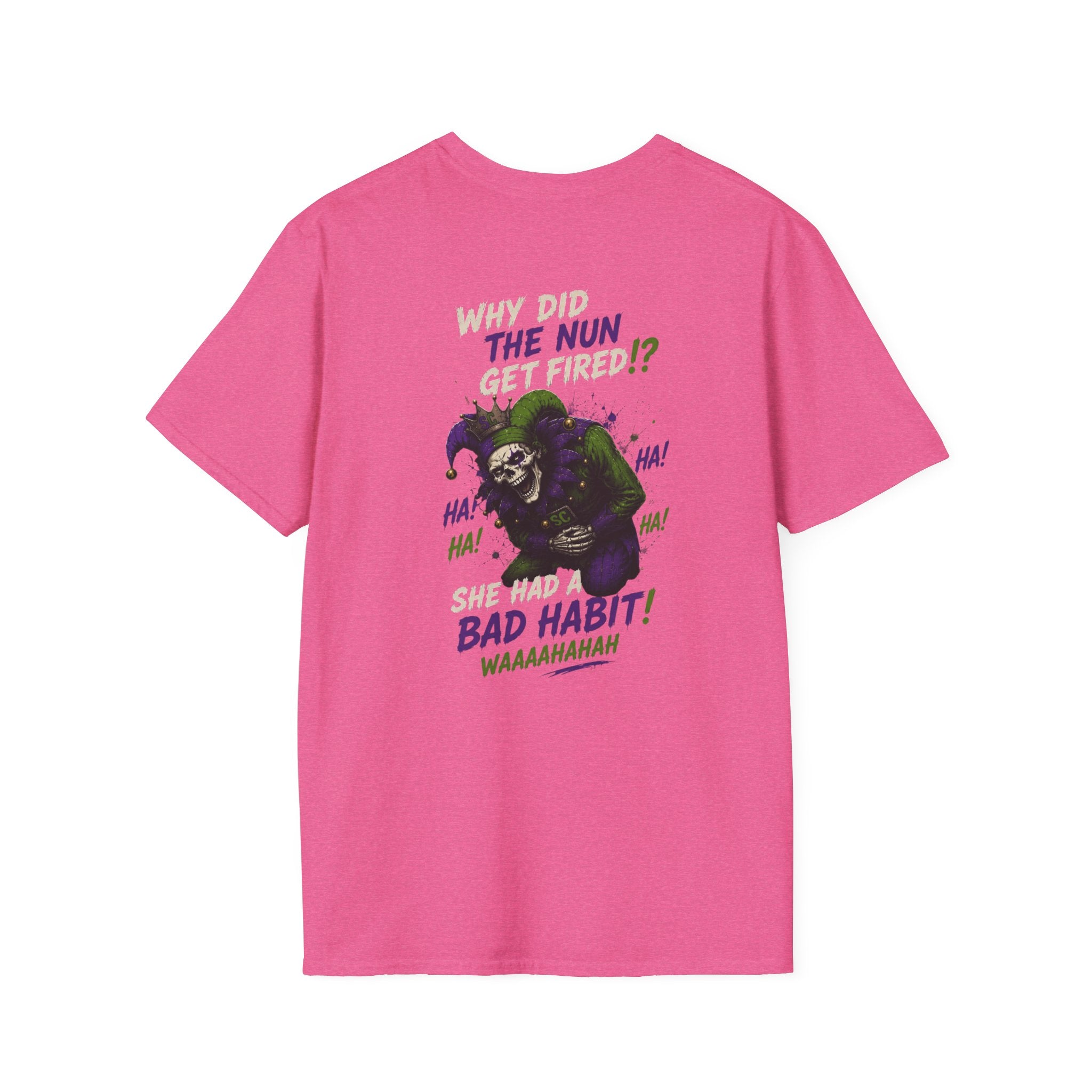 Why Did The Nun Get Fired? Graphic T-Shirt — Joker Villain Comic Art