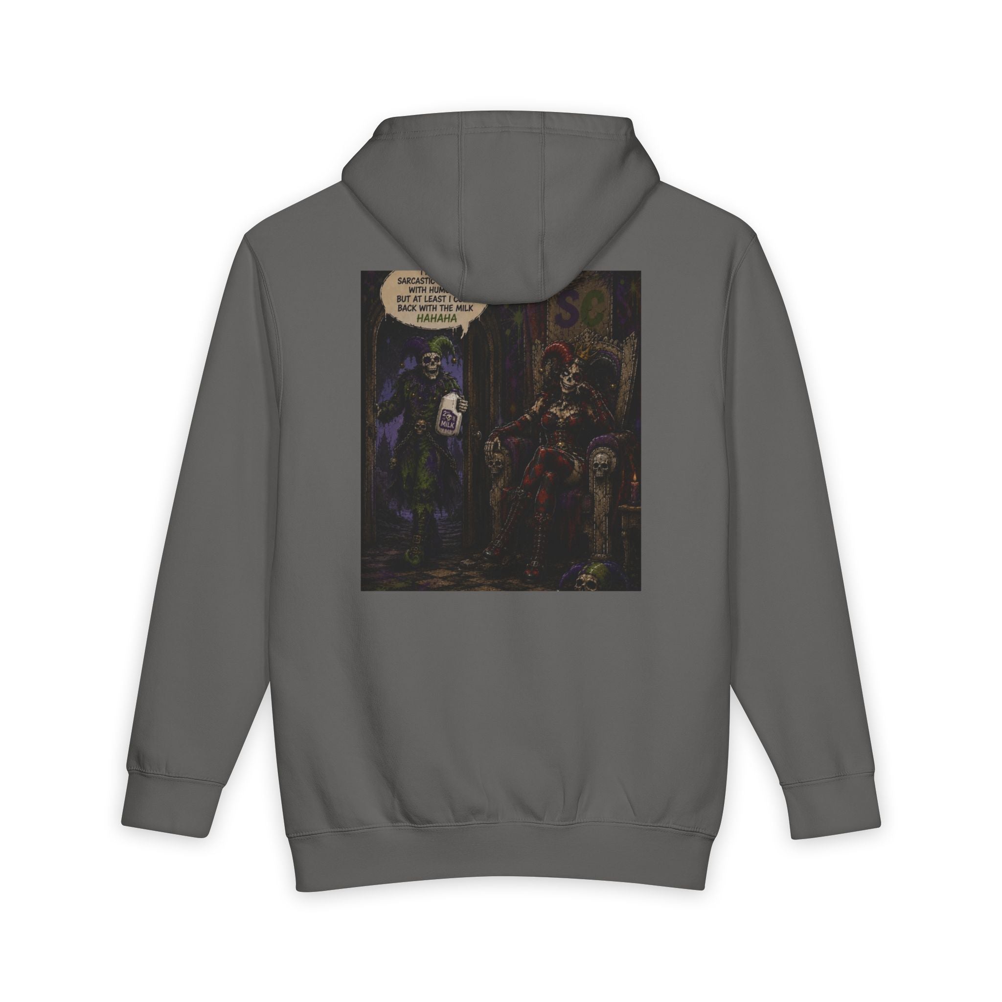 Jester Skull Hoodie - Dark Carnival Graphic Pullover (Back Print)