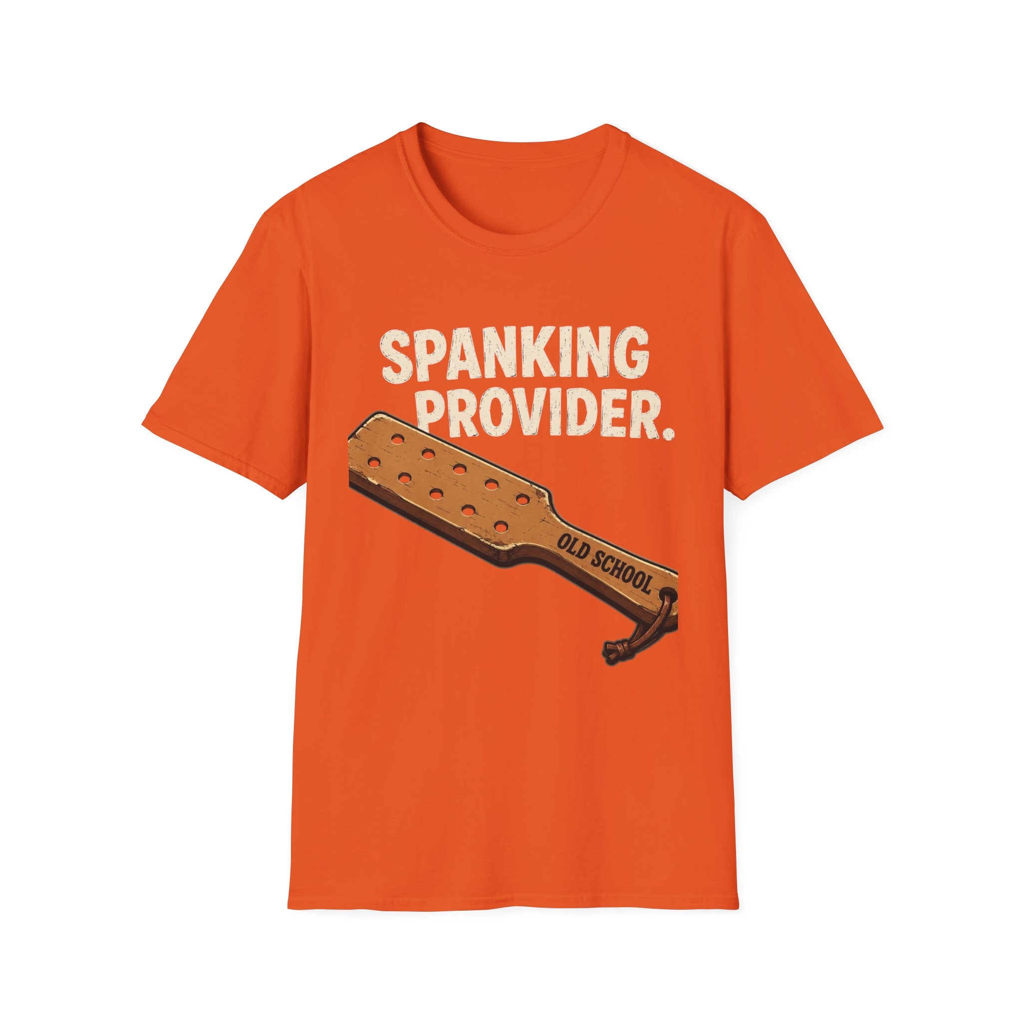 Spanking Provider T-Shirt — 'Old School' Paddle Graphic Funny Retro Tee