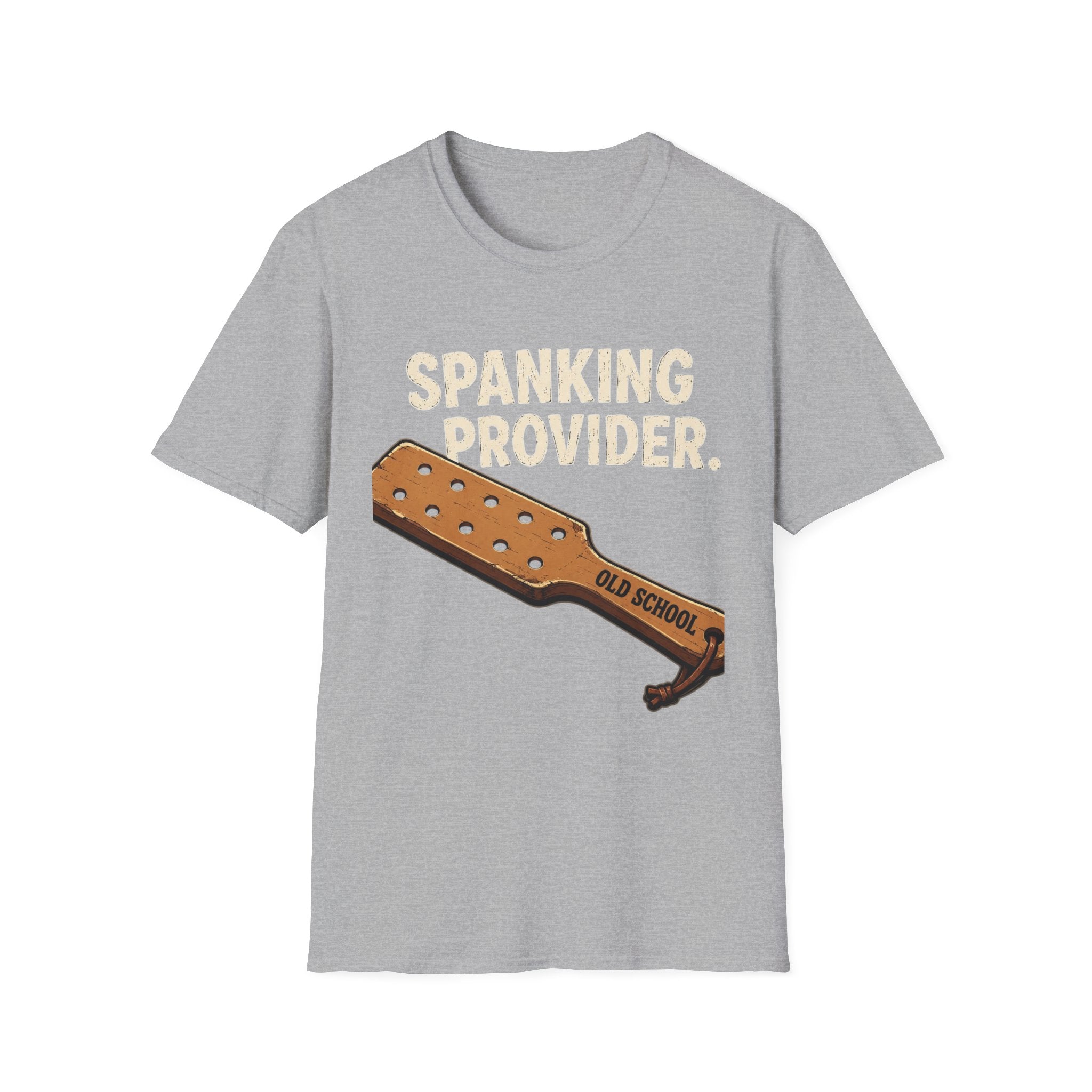 Spanking Provider T-Shirt — 'Old School' Paddle Graphic Funny Retro Tee