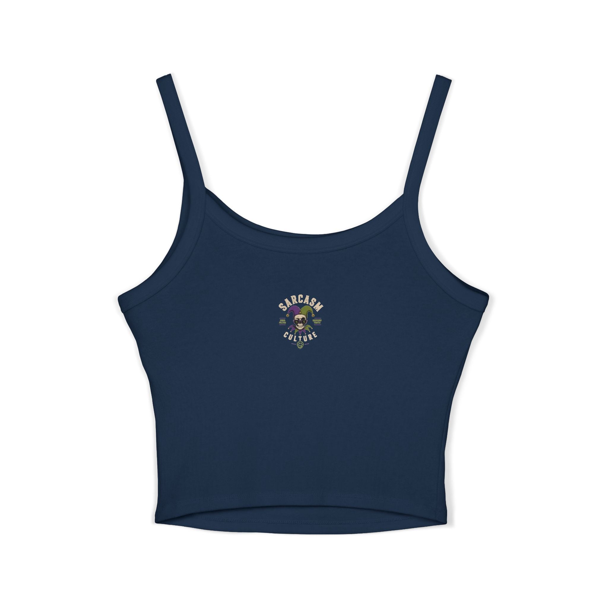 Jester Skull "How Stupid?!?" Spaghetti Strap Tank Top