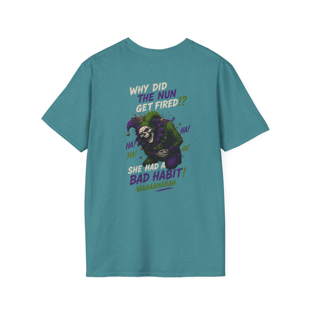 Why Did The Nun Get Fired? Graphic T-Shirt — Joker Villain Comic Art