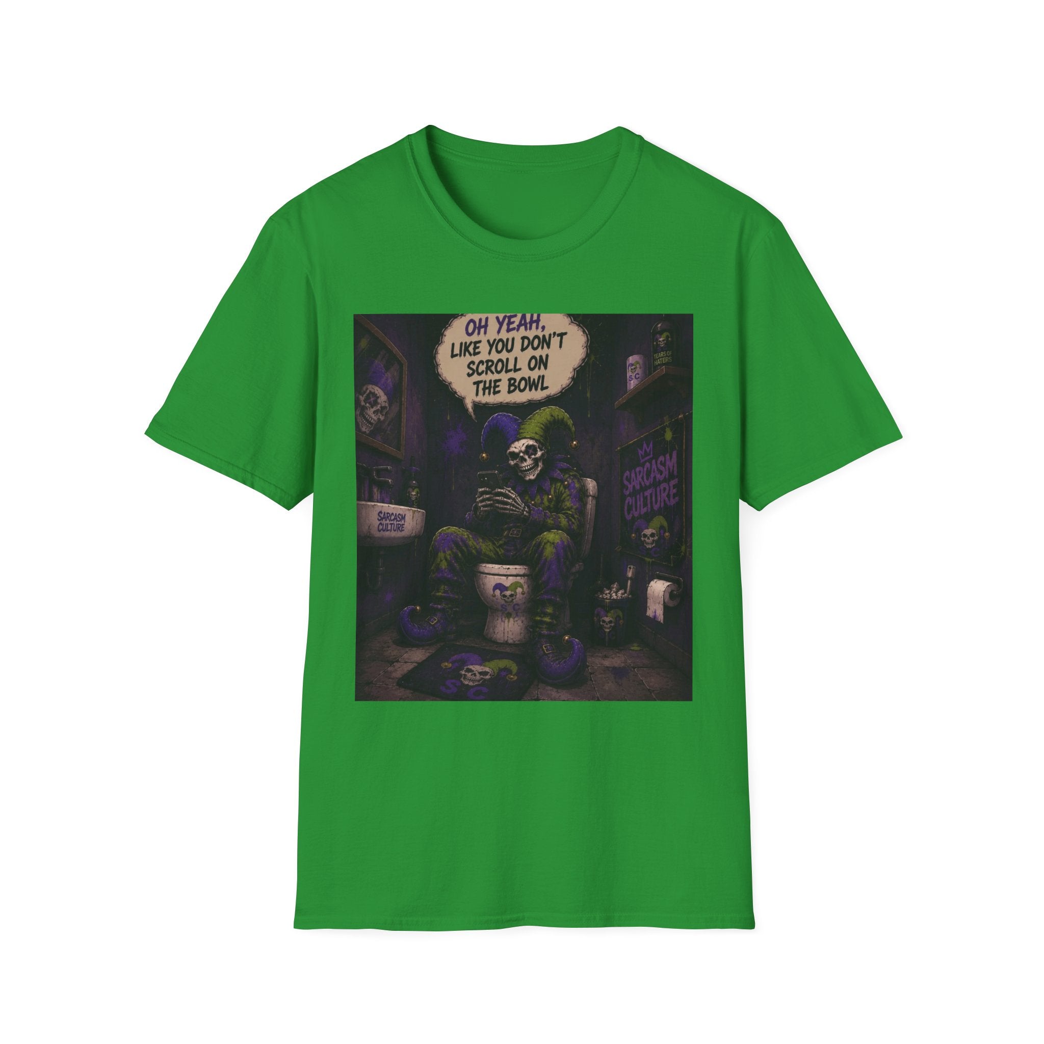 Skull Throne T-Shirt — 'Oh Yeah, Like You Don't Scroll on the Bowl' Gothic Graphic Tee