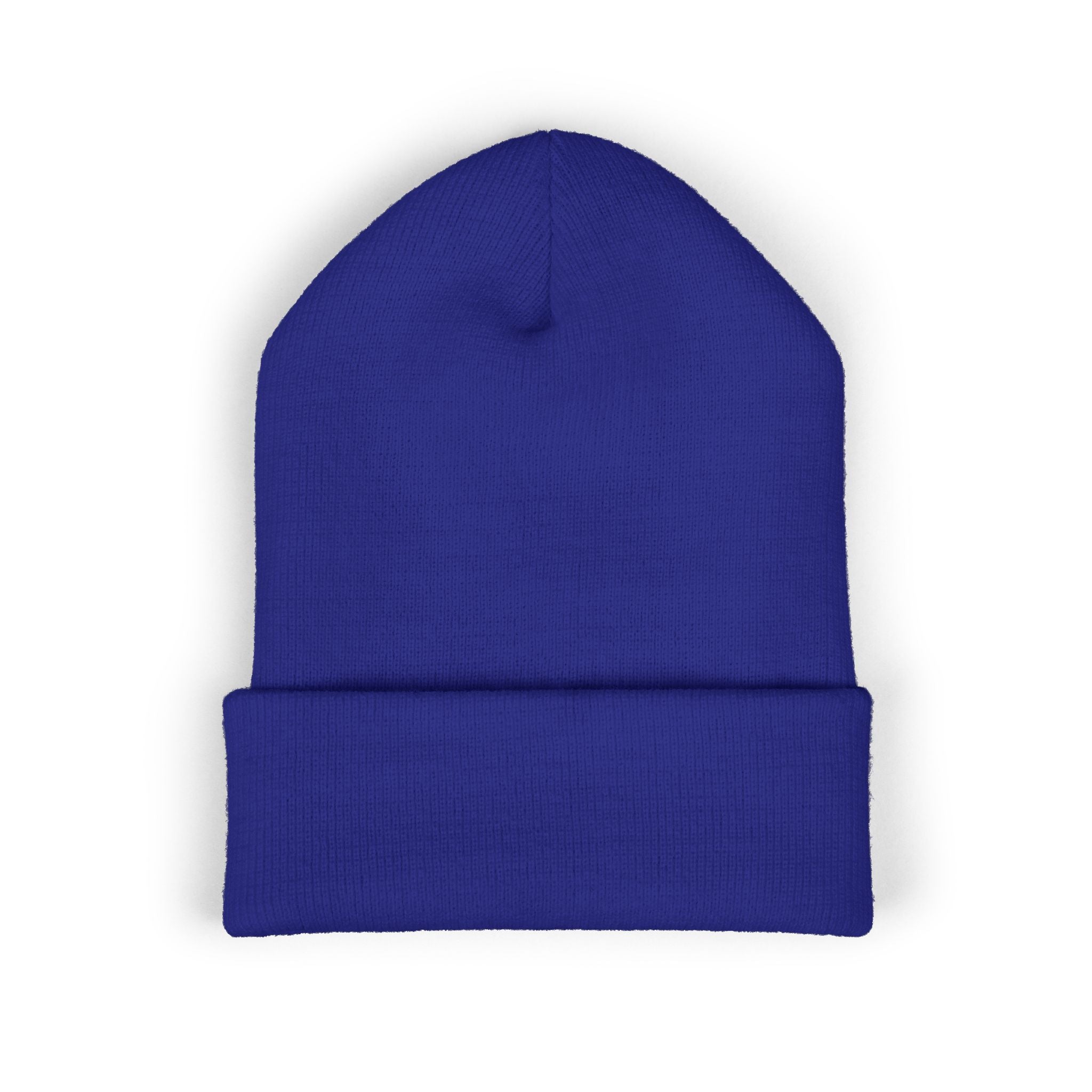 Sarcasm Culture Embroidered Cuffed Beanie — Olive Knit Winter Hat