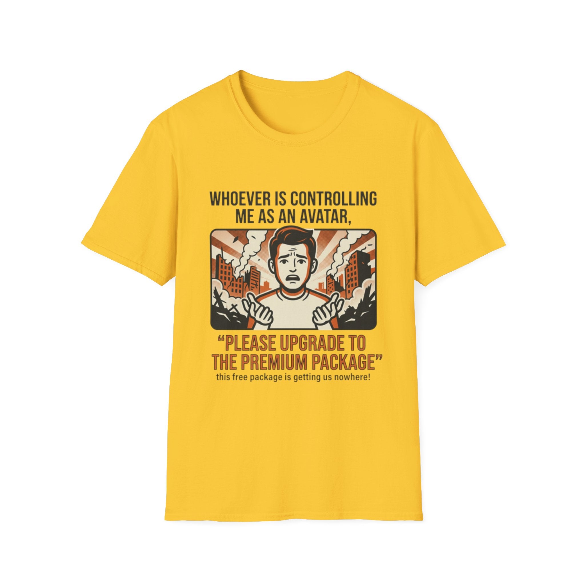 Funny 'Please Upgrade to the Premium Package' Graphic T-Shirt