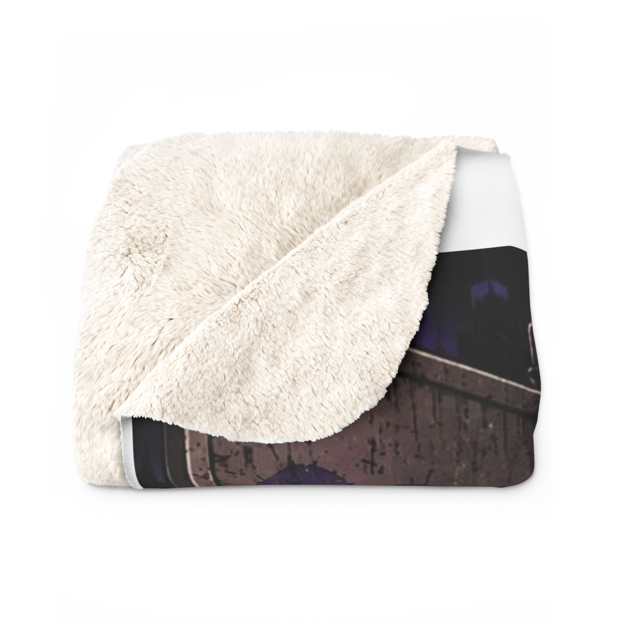 Creepy Clown 'Who Loves You?' Sherpa Blanket — Horror Truck Dog Quote