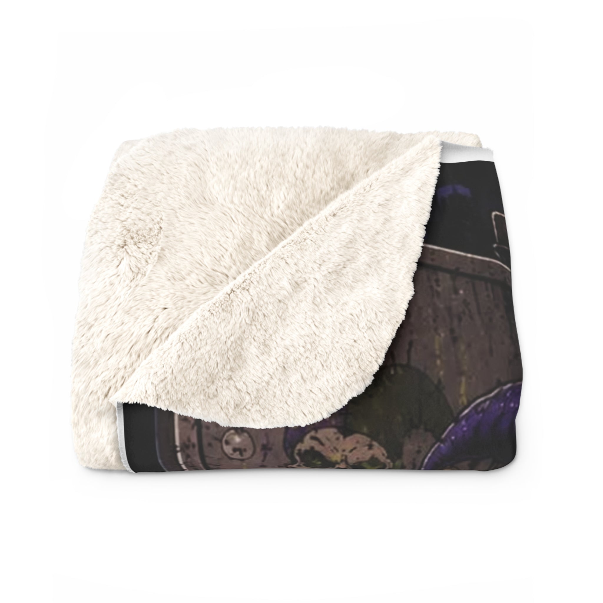 Creepy Clown 'Who Loves You?' Sherpa Blanket — Horror Truck Dog Quote
