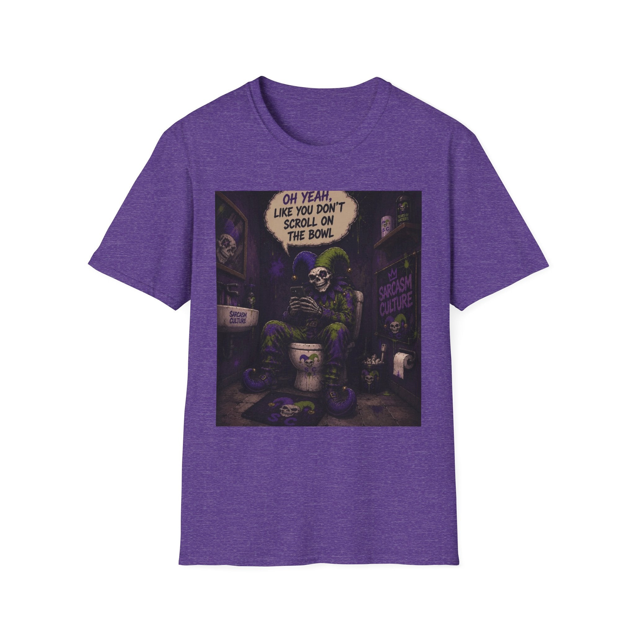 Skull Throne T-Shirt — 'Oh Yeah, Like You Don't Scroll on the Bowl' Gothic Graphic Tee