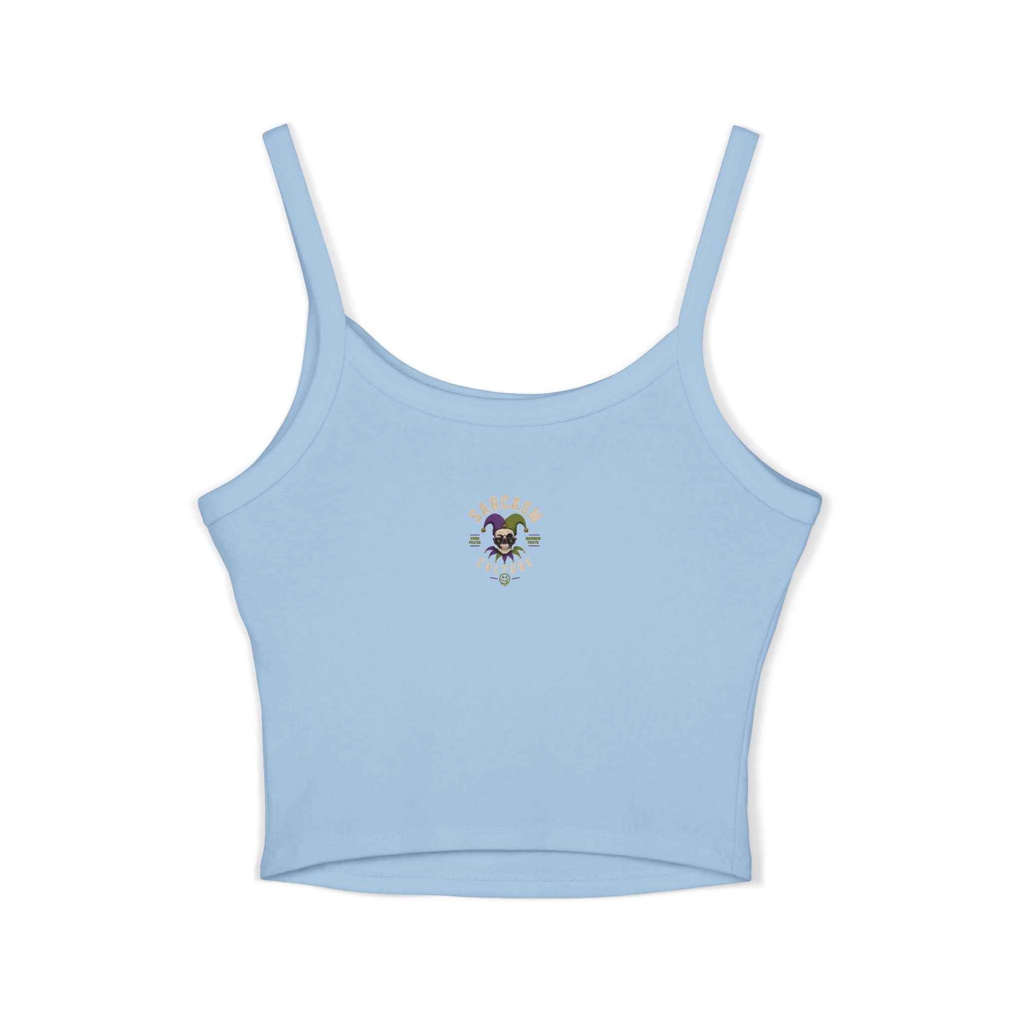Jester Skull "How Stupid?!?" Spaghetti Strap Tank Top