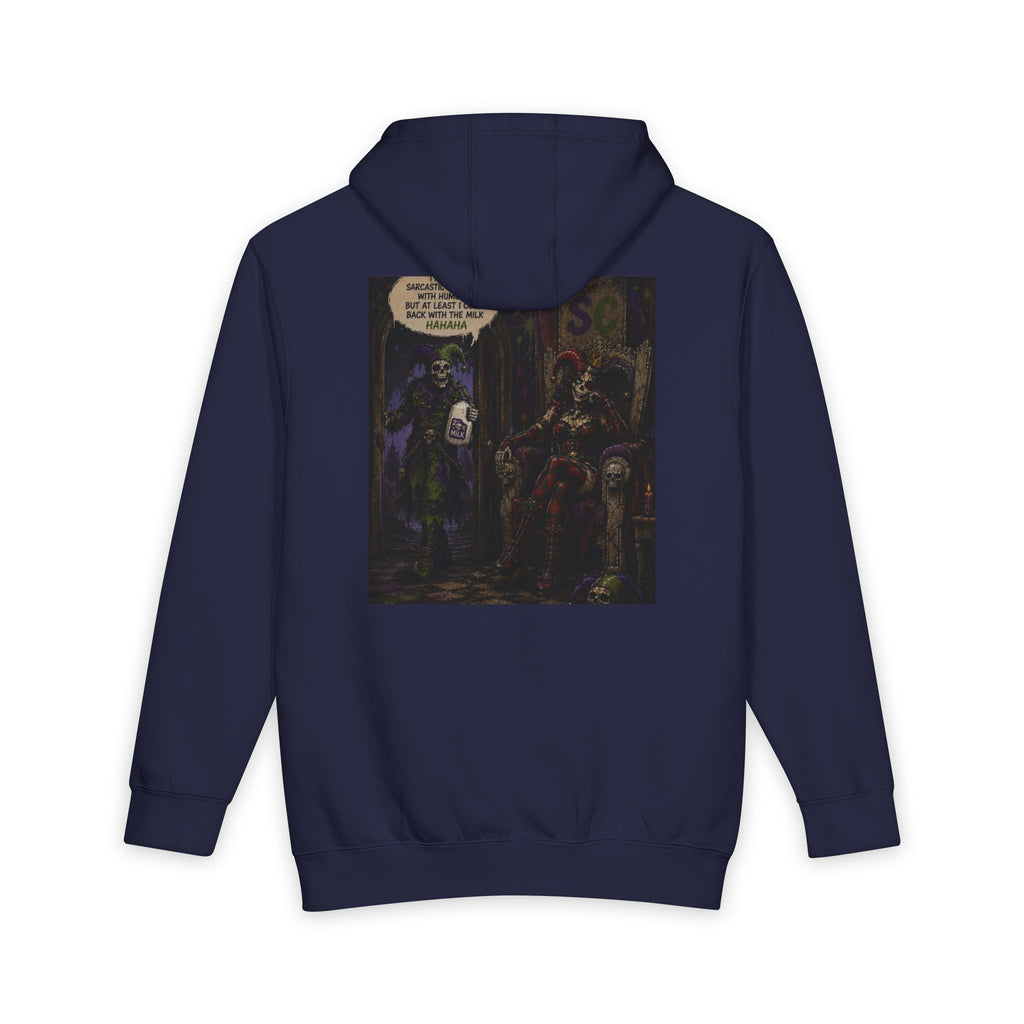 Jester Skull Hoodie - Dark Carnival Graphic Pullover (Back Print)