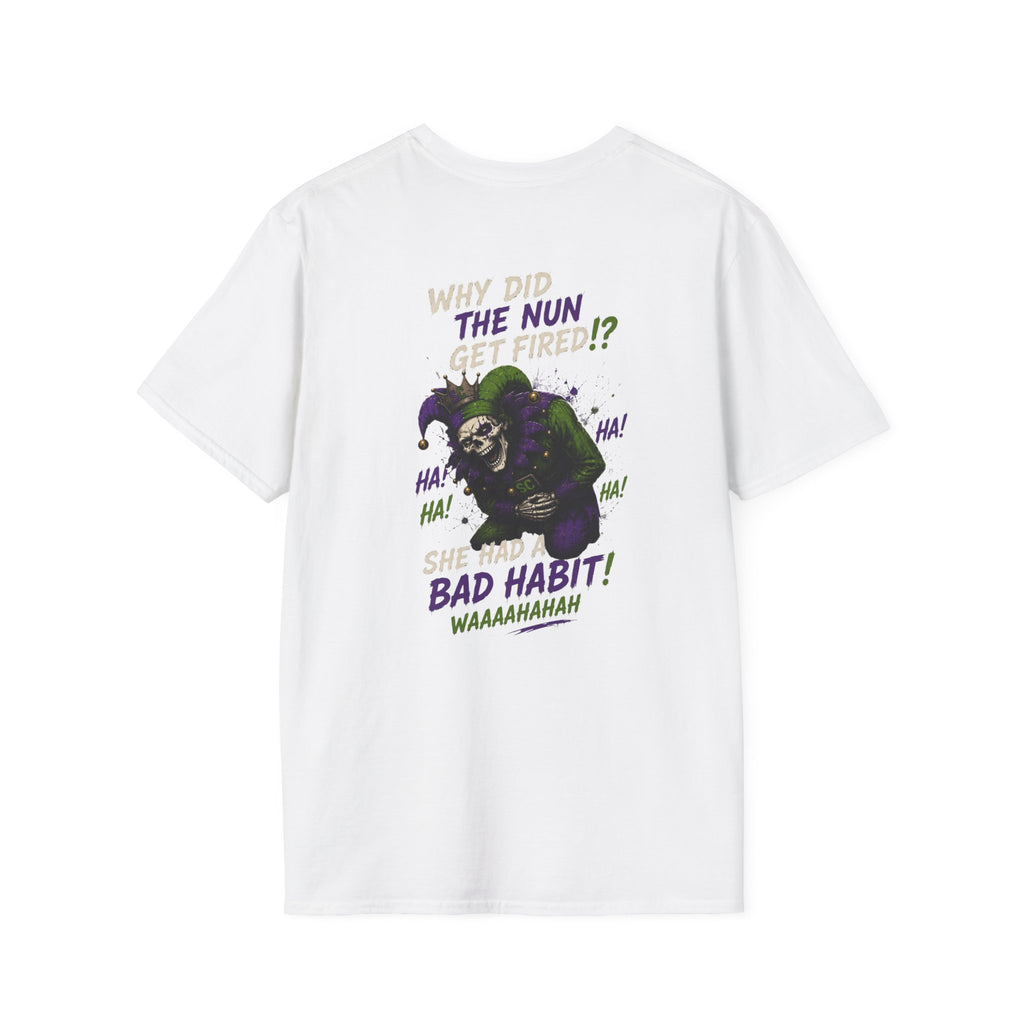 Why Did The Nun Get Fired? Graphic T-Shirt — Joker Villain Comic Art