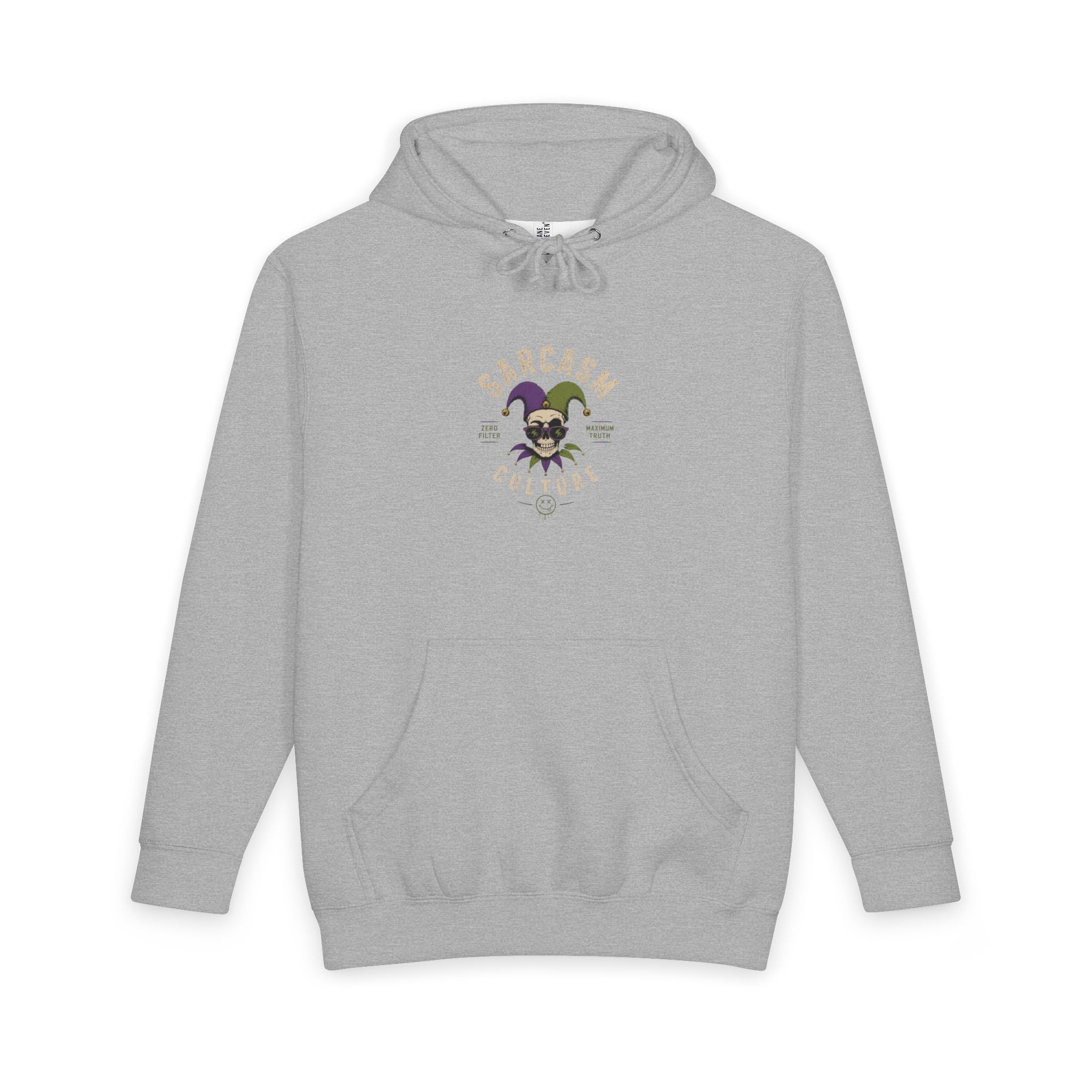 Jester Skull Hoodie - Dark Carnival Graphic Pullover (Back Print)