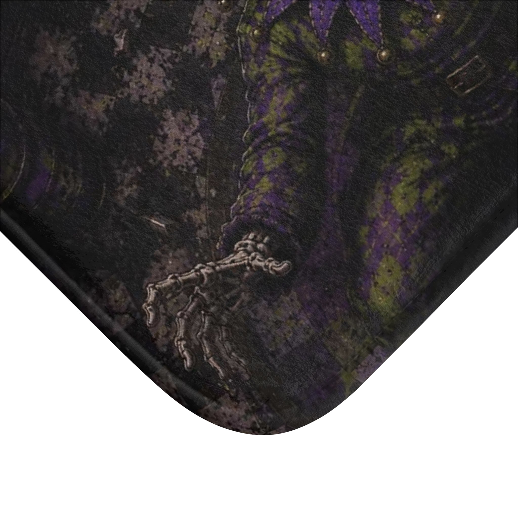Gothic Skull Jester Bath Mat — "For the Love of God Go See a Doctor!"