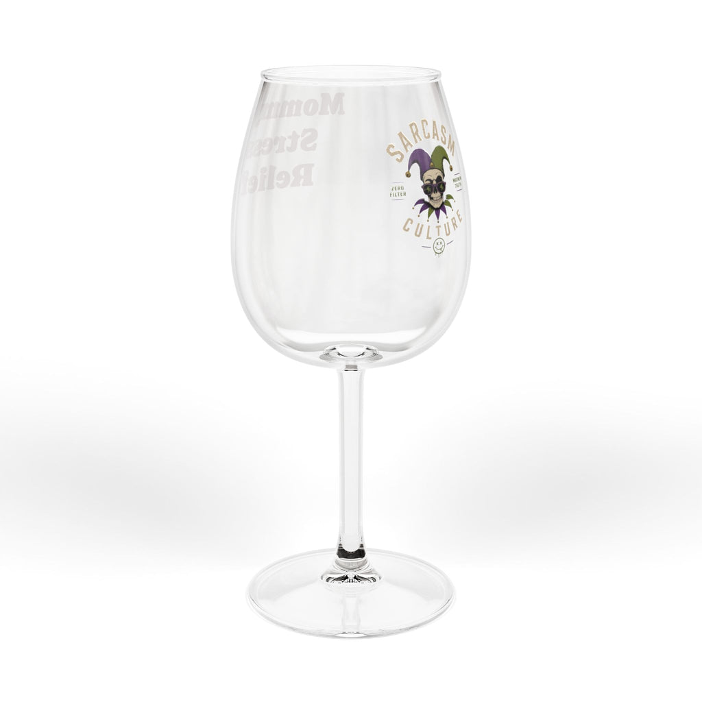 Wine Glass - "Mommy's Stress Relief" 12oz Stemmed Wine Glass, Funny Mom Gift