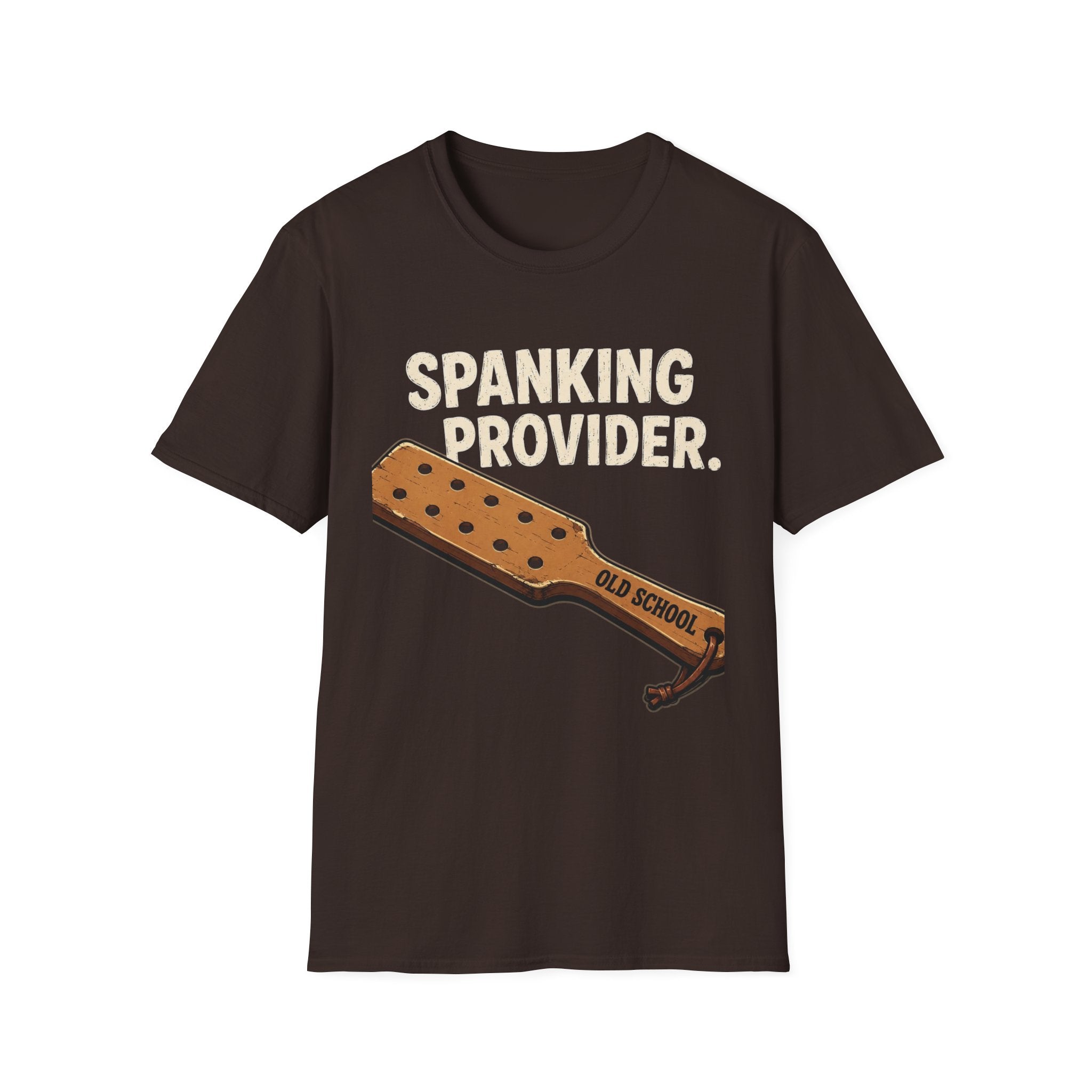 Spanking Provider T-Shirt — 'Old School' Paddle Graphic Funny Retro Tee